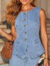 'Rylee' Vest and Wide Leg Jeans Denim Set - Celes Fashion